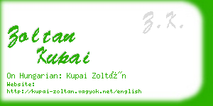 zoltan kupai business card